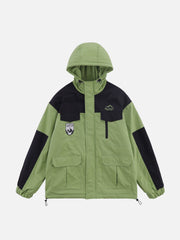 Contrast Patchwork Anorak