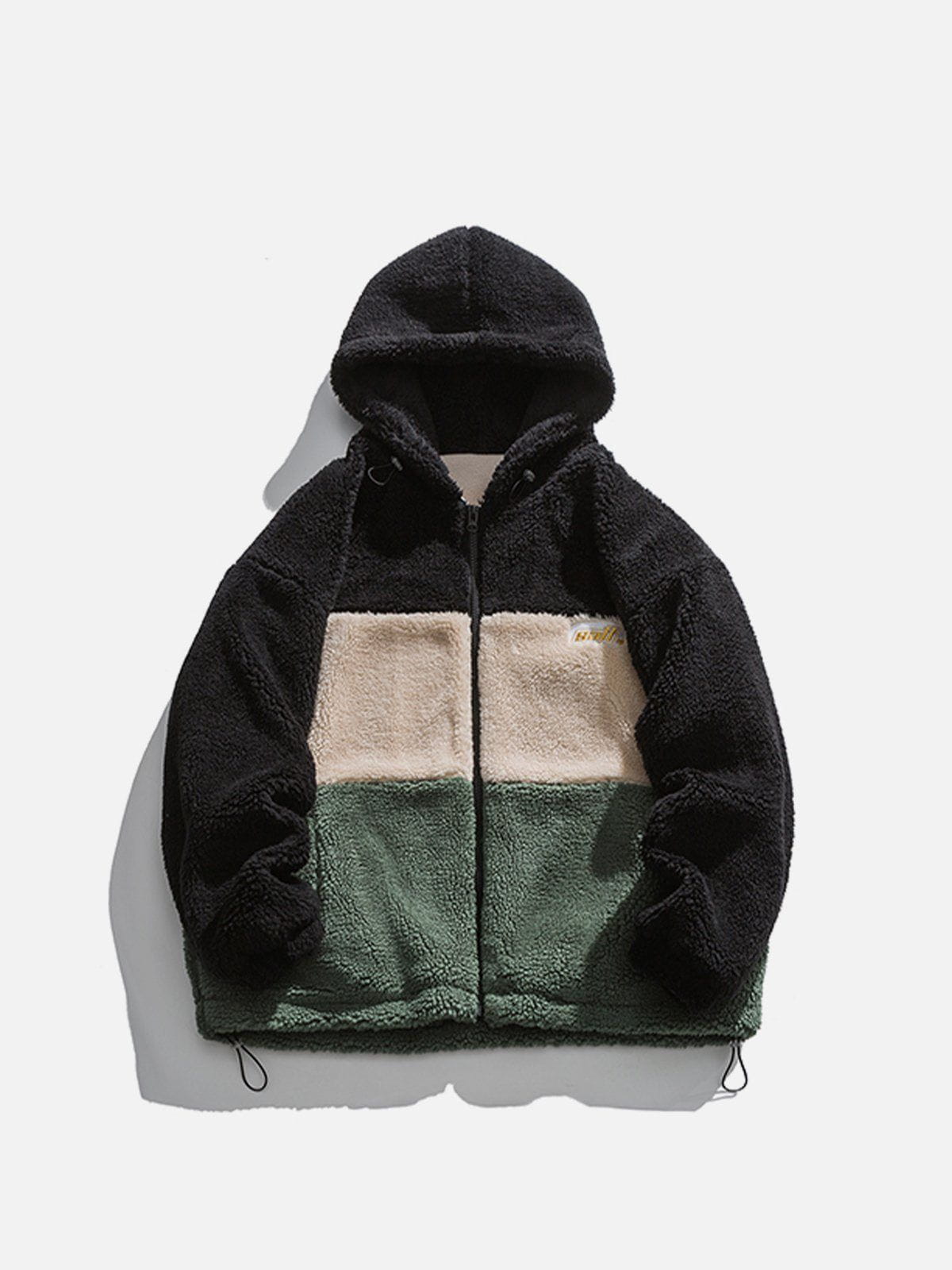 Contrast Splicing Sherpa Winter Coat