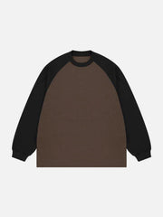 Contrast Splicing Sweatshirt