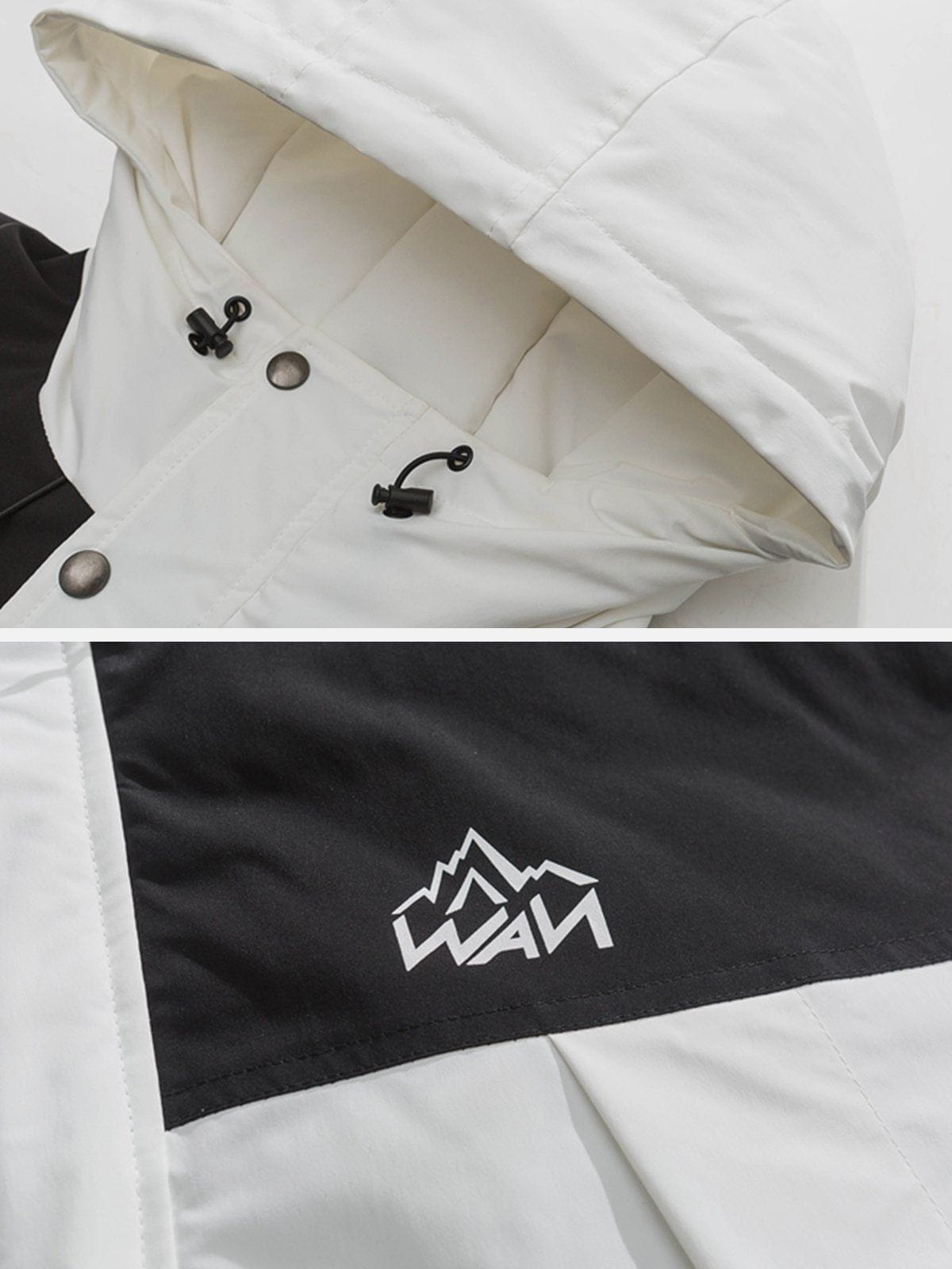 Dickerer Anorak mit Kontrast