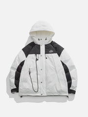 Dickerer Anorak mit Kontrast