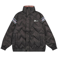 Contrasting Color Stitching Puffer Jacket