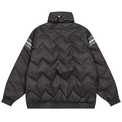 Contrasting Color Stitching Puffer Jacket