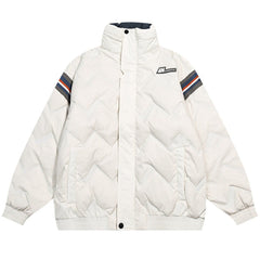 Contrasting Color Stitching Puffer Jacket