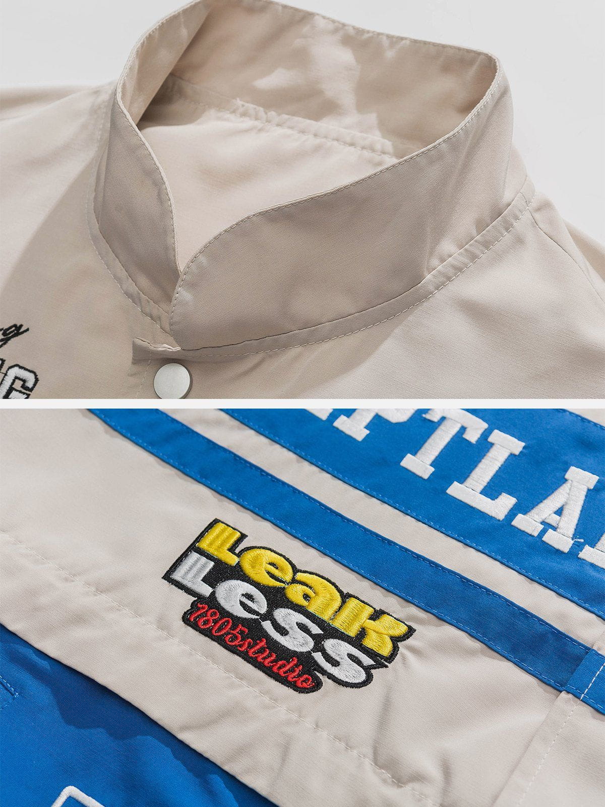Contrasting Embroidered Racing Jacket