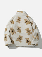 Cute Bear Reversible Sherpa Coat