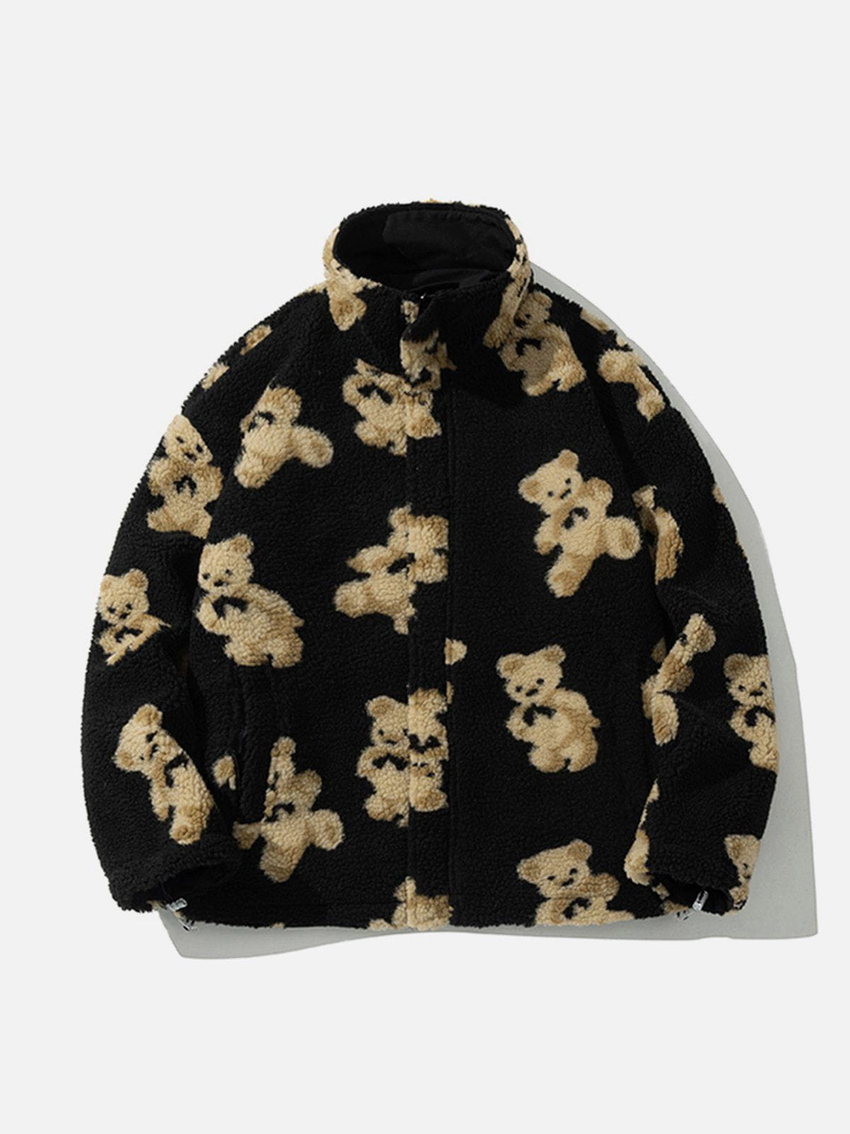 Cute Bear Reversible Sherpa Coat