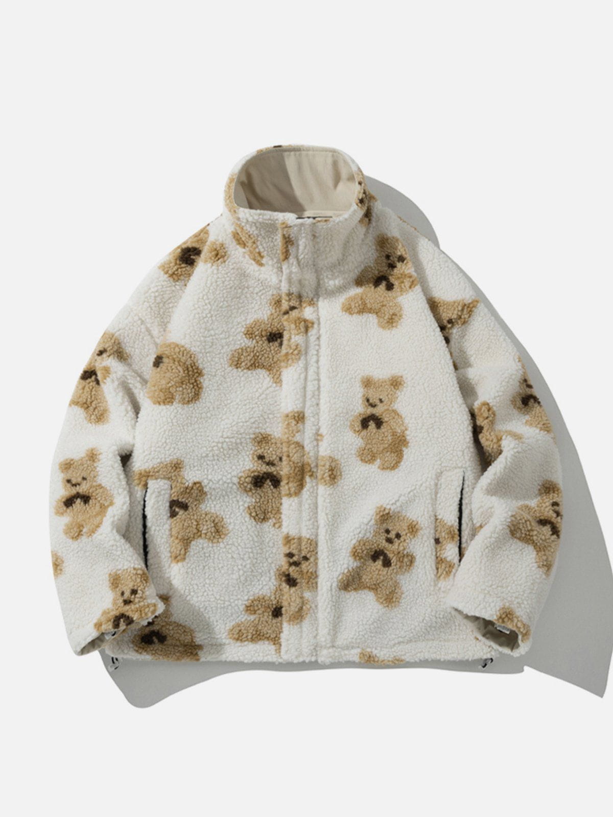 Cute Bear Reversible Sherpa Coat