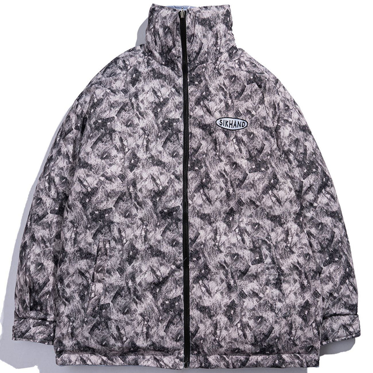 Dyed and Embroidered Reversible Winter Coat