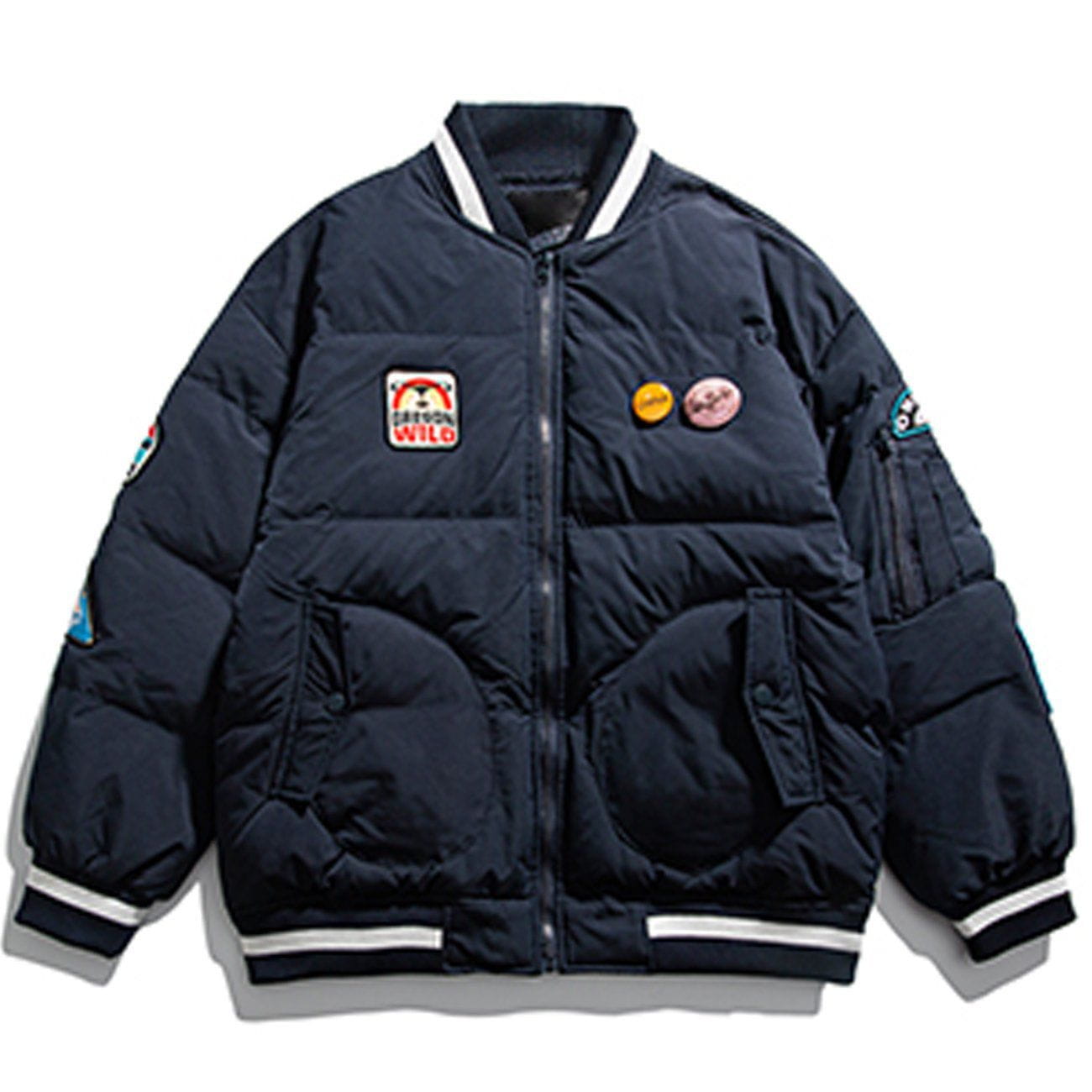 Embroidered Badge Winter Coat