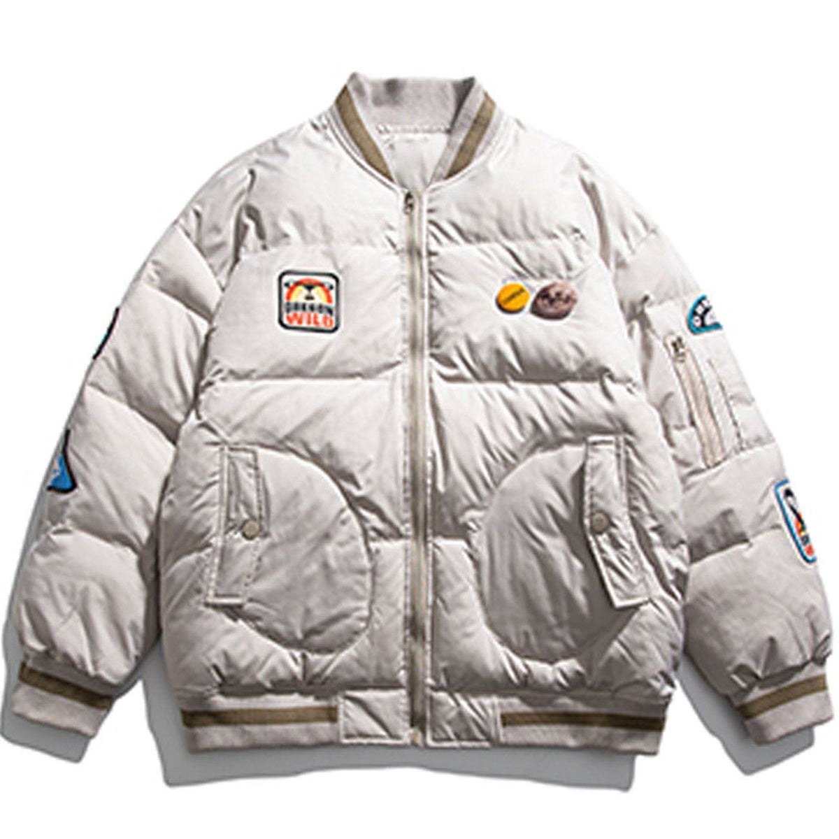 Embroidered Badge Winter Coat