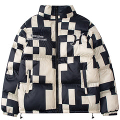 Embroidered Letters Camouflage Winter Coat