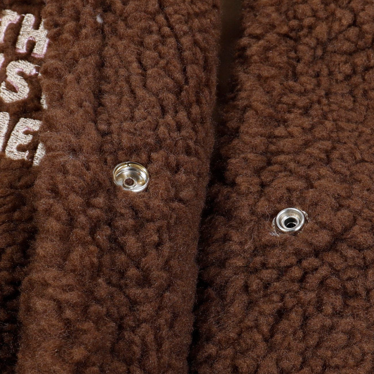 Manteau d'hiver Sherpa à lettres brodées