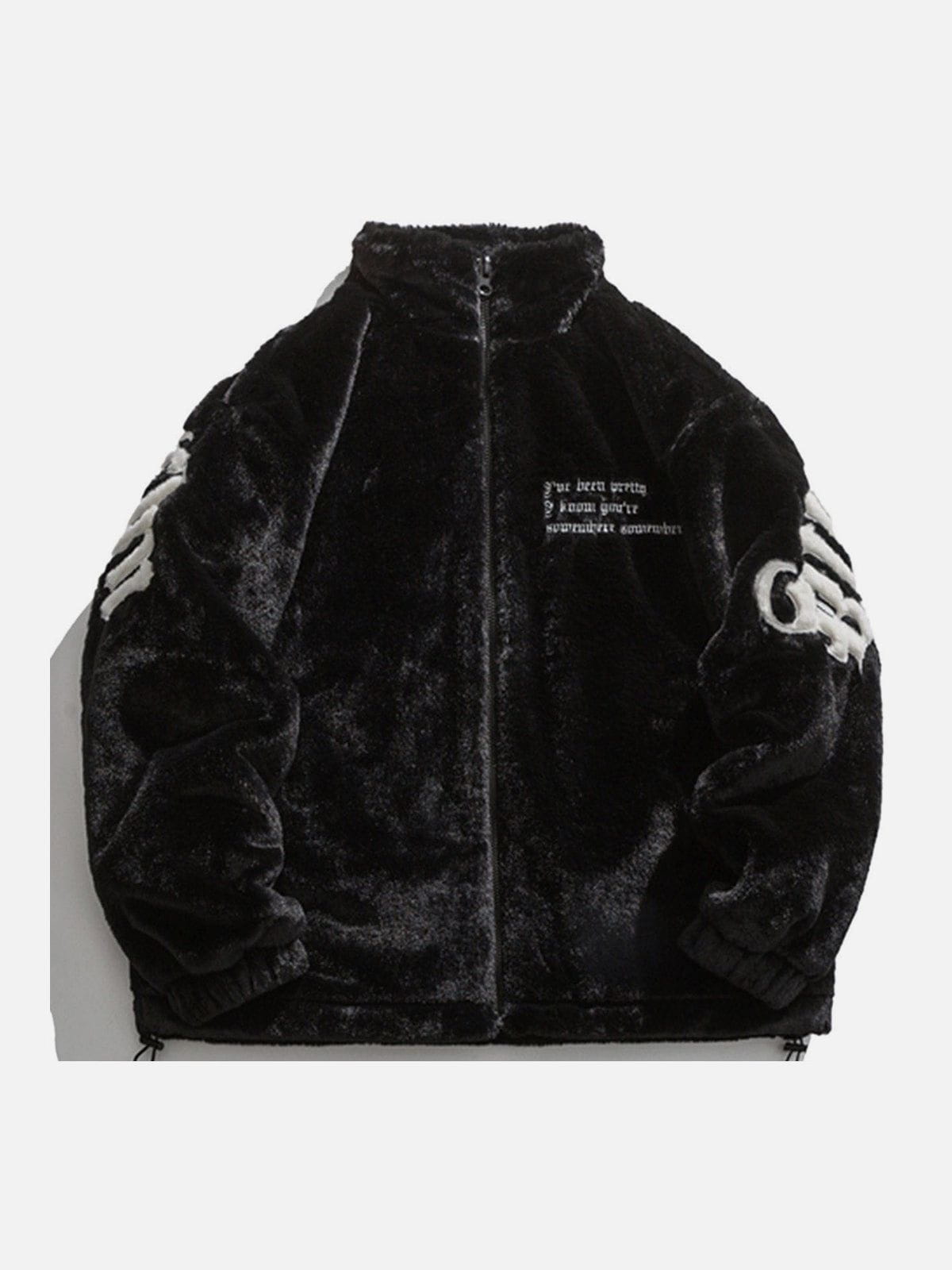Manteau d'hiver à lettres brodées