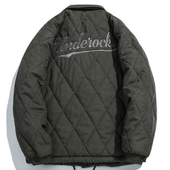 Manteau d'hiver à lettres brodées