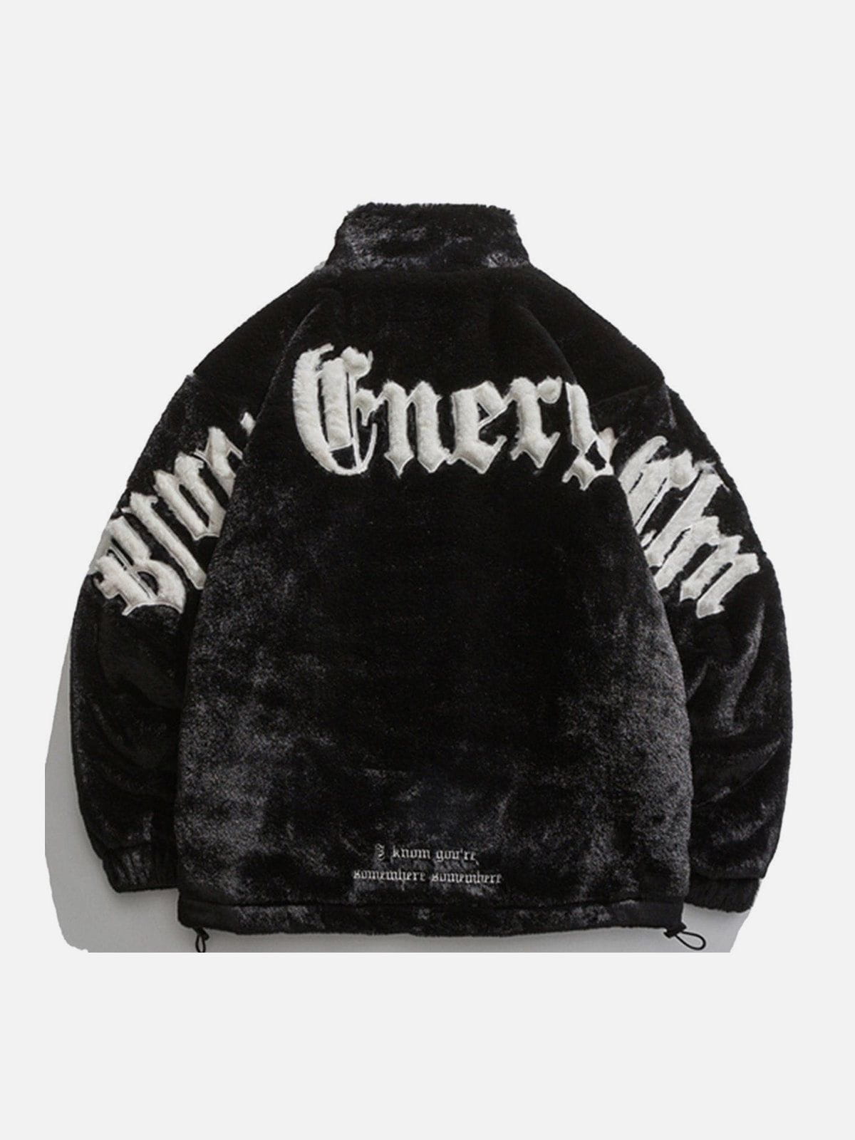 Manteau d'hiver à lettres brodées