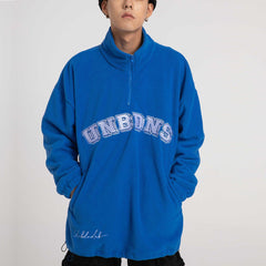 Embroidered Letters Winter Coat