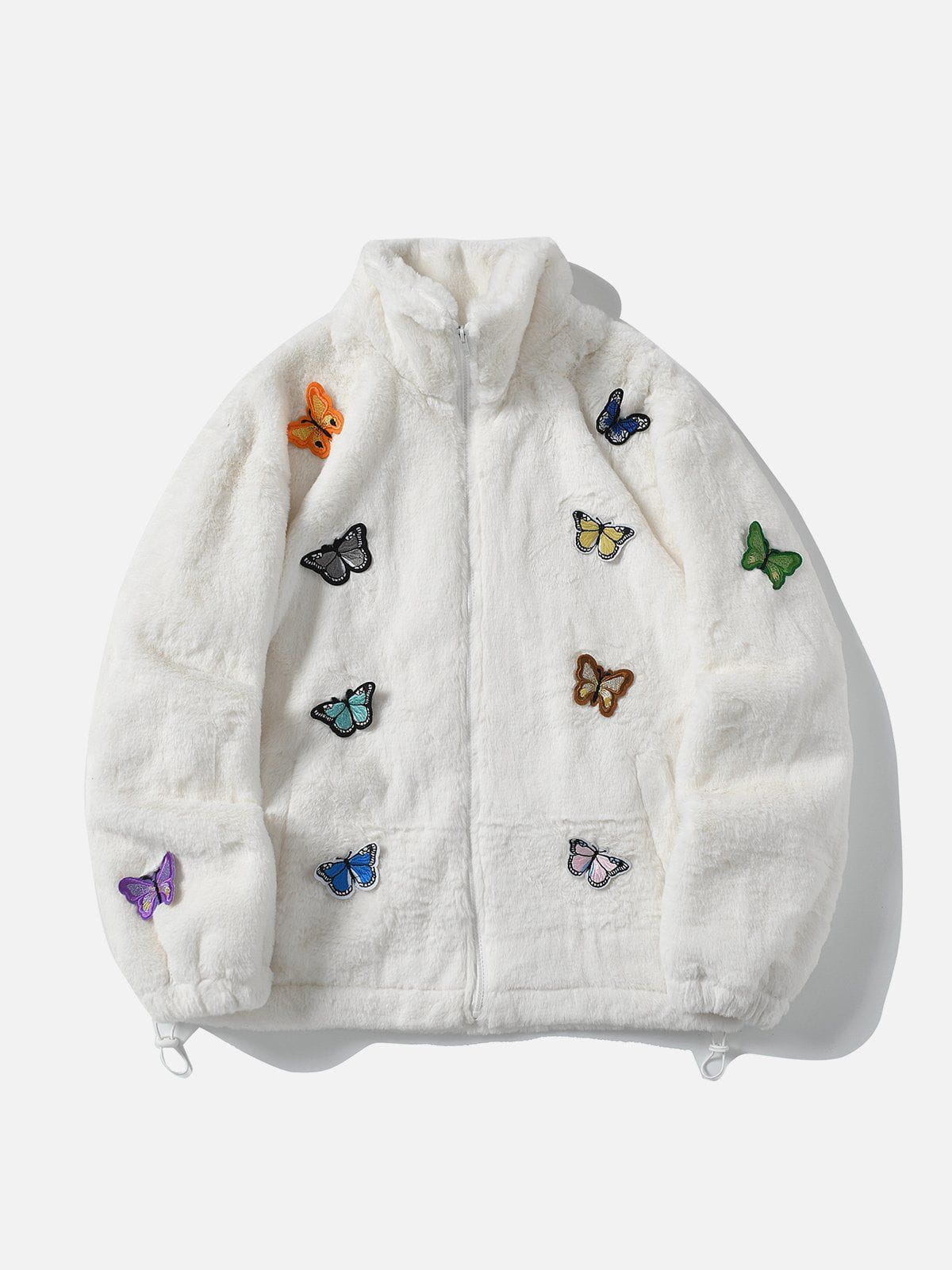 Embroidery Butterfly Sherpa Jacket