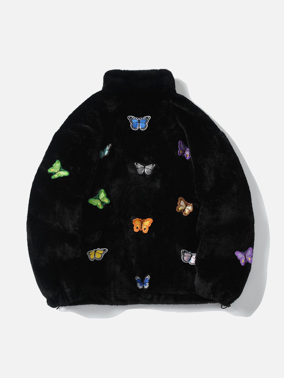 Embroidery Butterfly Sherpa Jacket