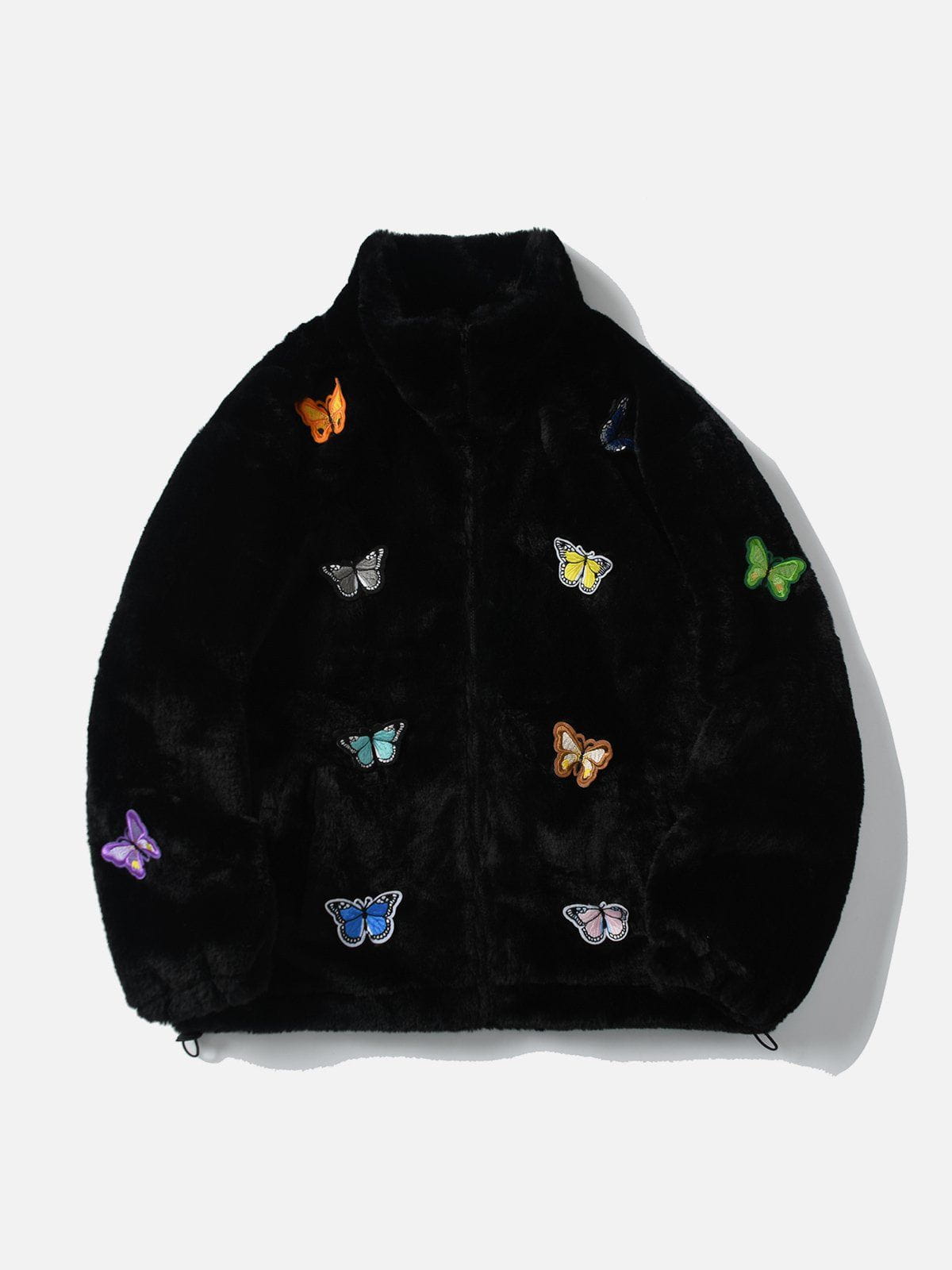 Embroidery Butterfly Sherpa Jacket