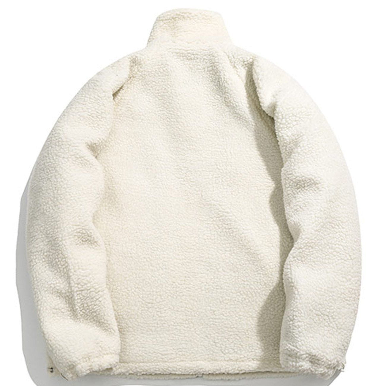 Embroidery Letter Sherpa Winter Coat