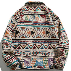 Ethnic Printing Stitching Jacket