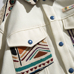 Ethnic Printing Stitching Jacket