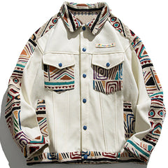 Ethnic Printing Stitching Jacket