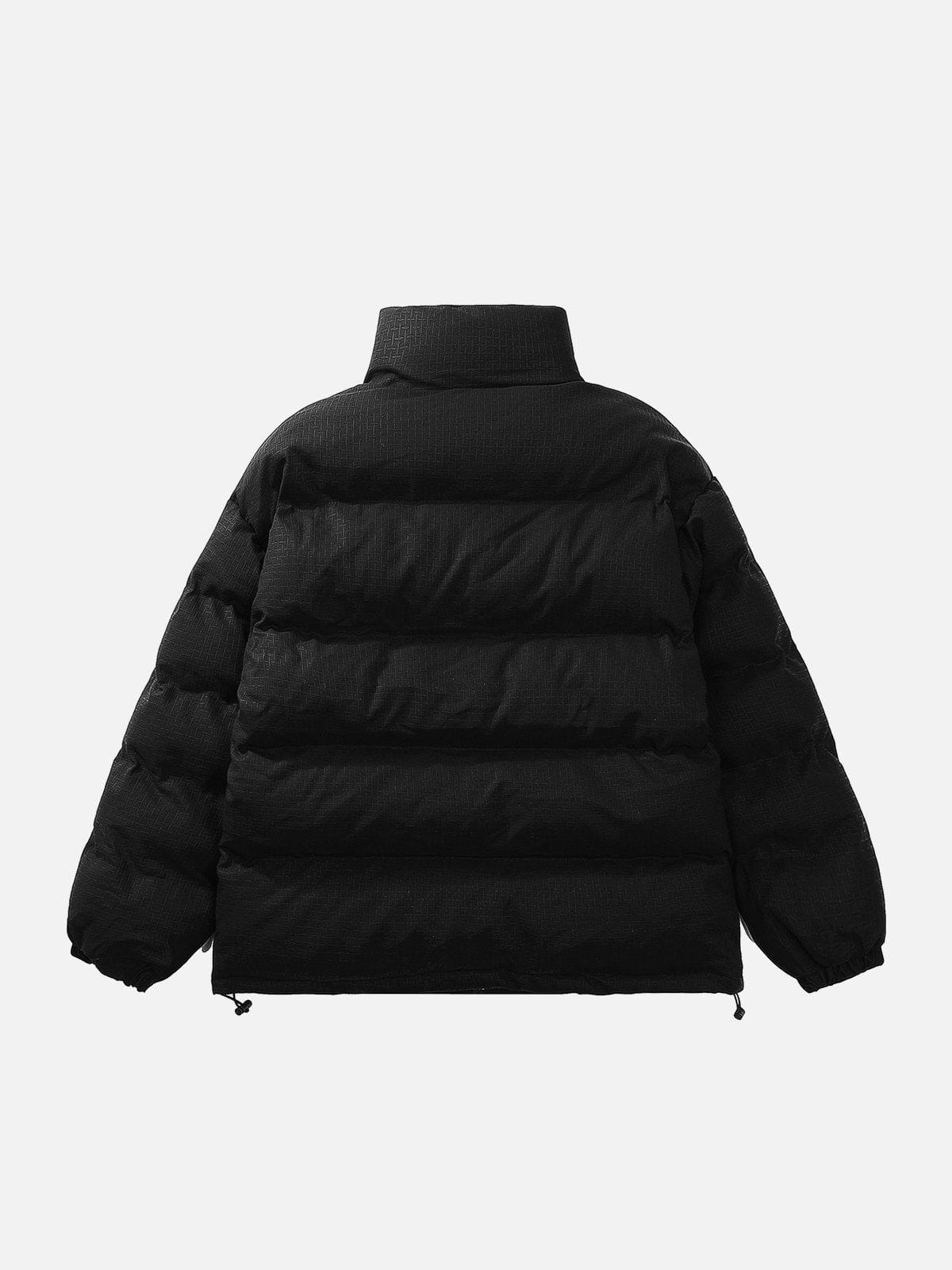 Fake Two Polo Collar Winter Coat