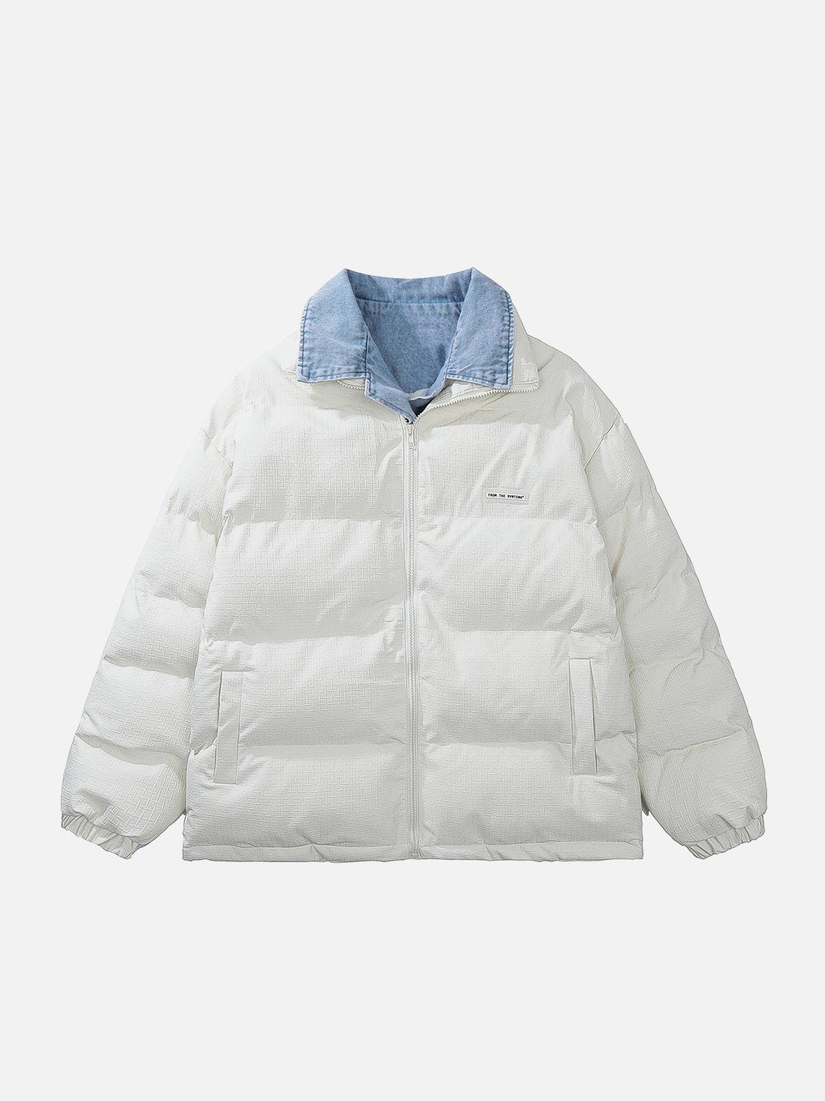 Fake Two Polo Collar Winter Coat