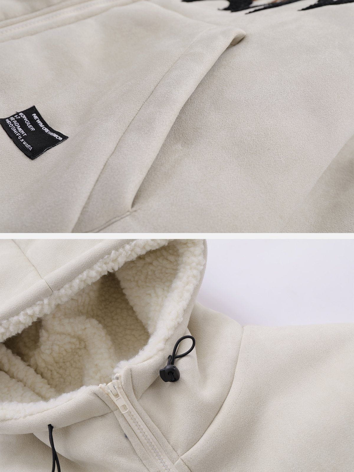 Fire Letter Sherpa Coat