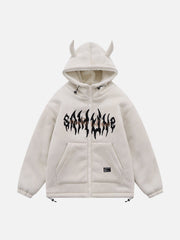 Fire Letter Sherpa Coat