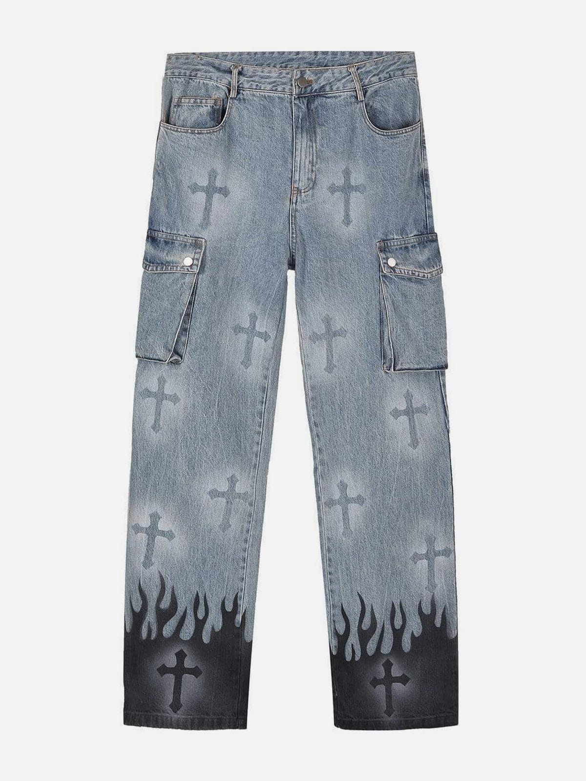 Flame & Cross Vibe Slim Jeans