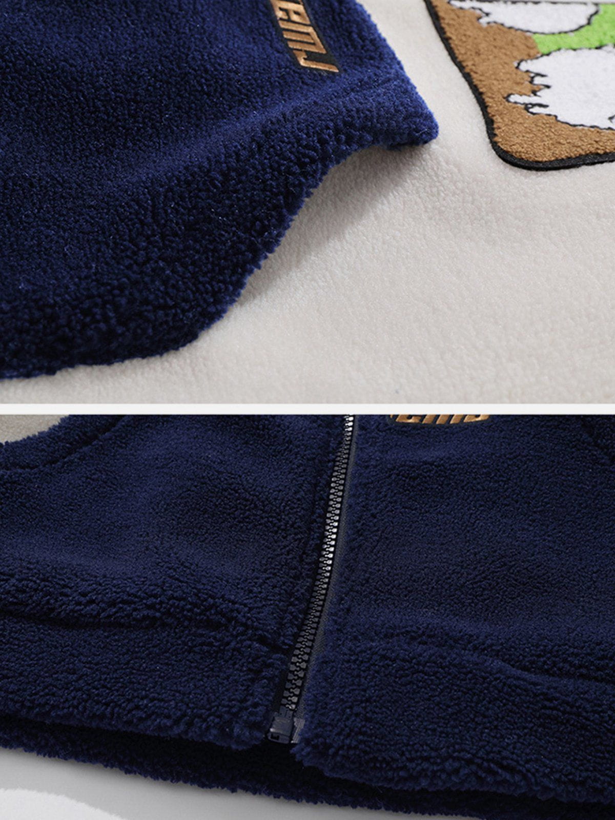Manteau d'hiver en sherpa floqué en mouton mignon