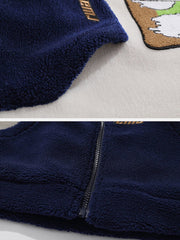 Manteau d'hiver en sherpa floqué en mouton mignon