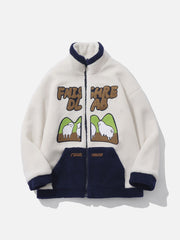 Manteau d'hiver en sherpa floqué en mouton mignon