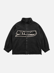 Manteau Sherpa à lettres floquées