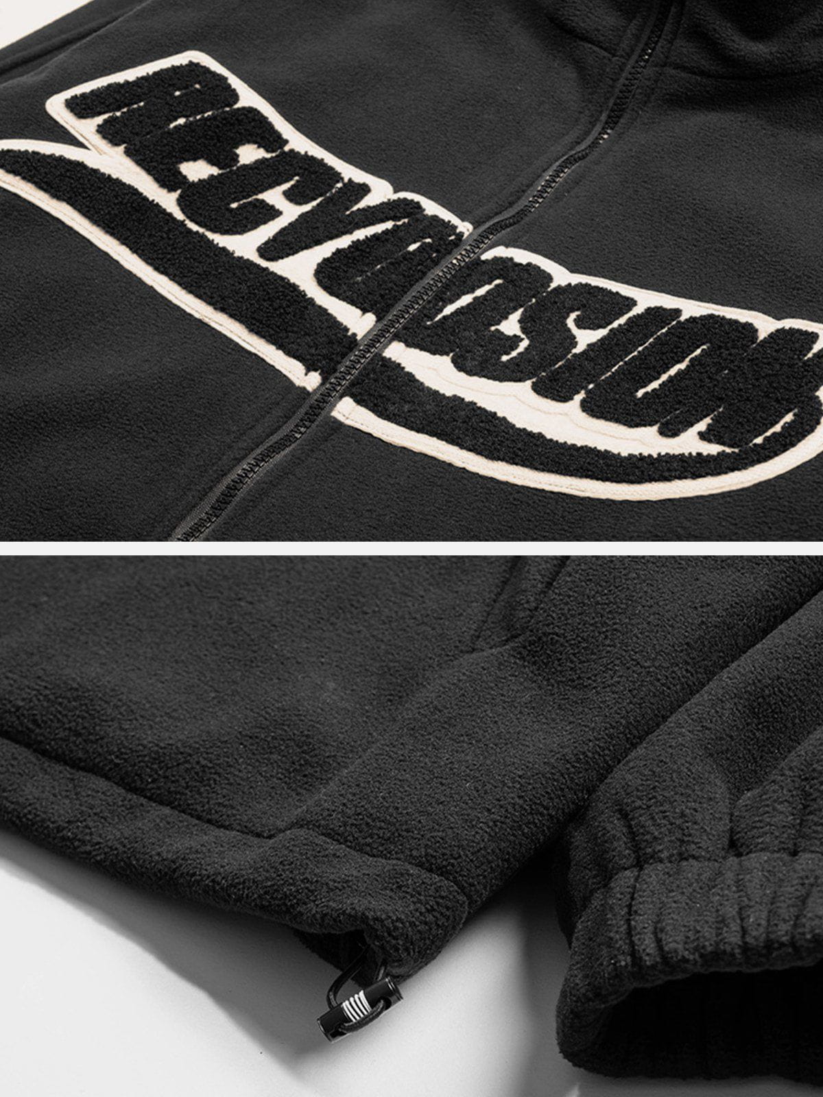 Manteau Sherpa à lettres floquées