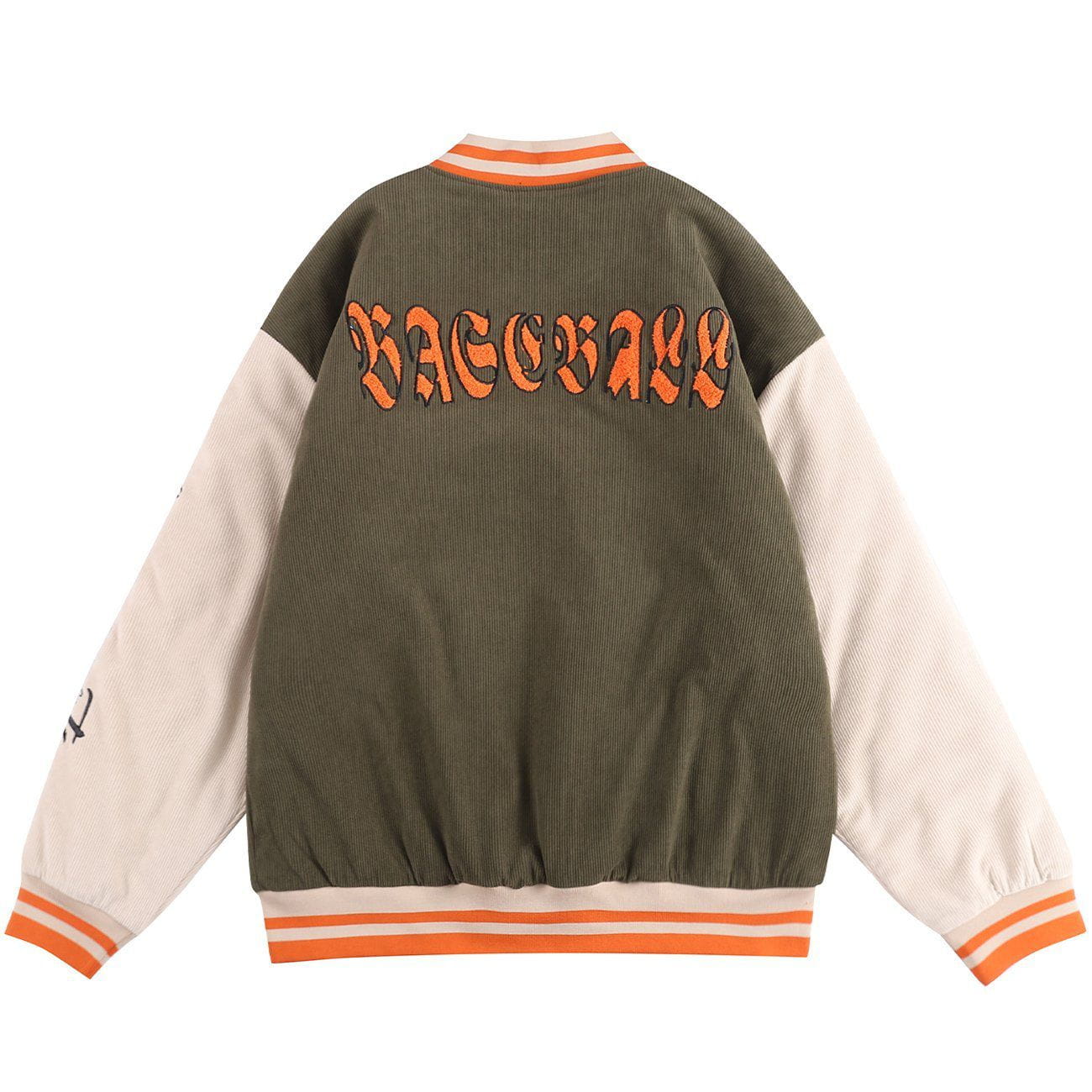 Flocking Letters Corduroy Winter Coat