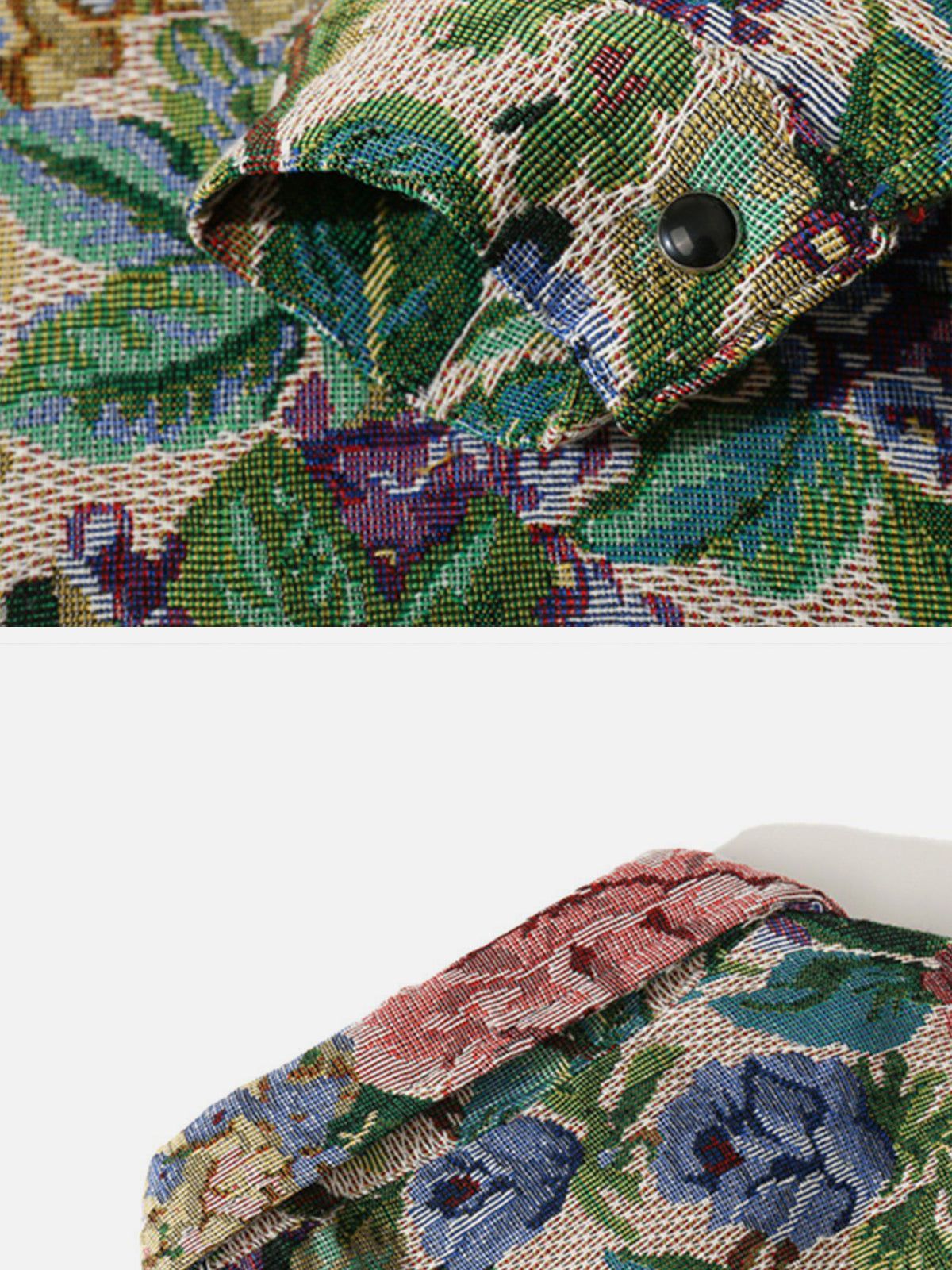 Floral Embroidered Long-Sleeved Shirt
