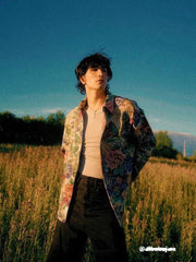 Floral Embroidered Long-Sleeved Shirt