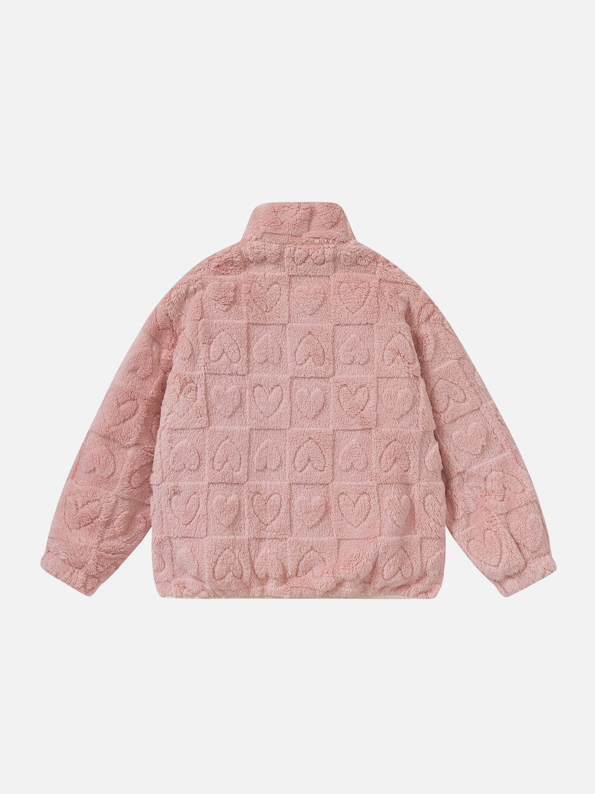 Manteau Sherpa brodé de fleurs