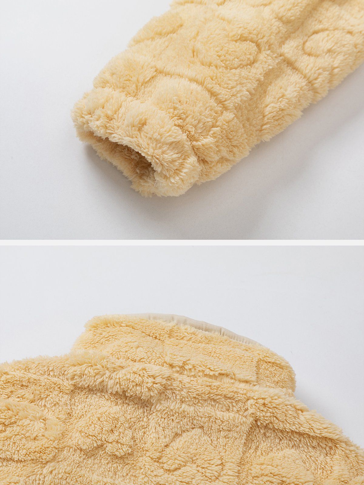 Manteau Sherpa brodé de fleurs