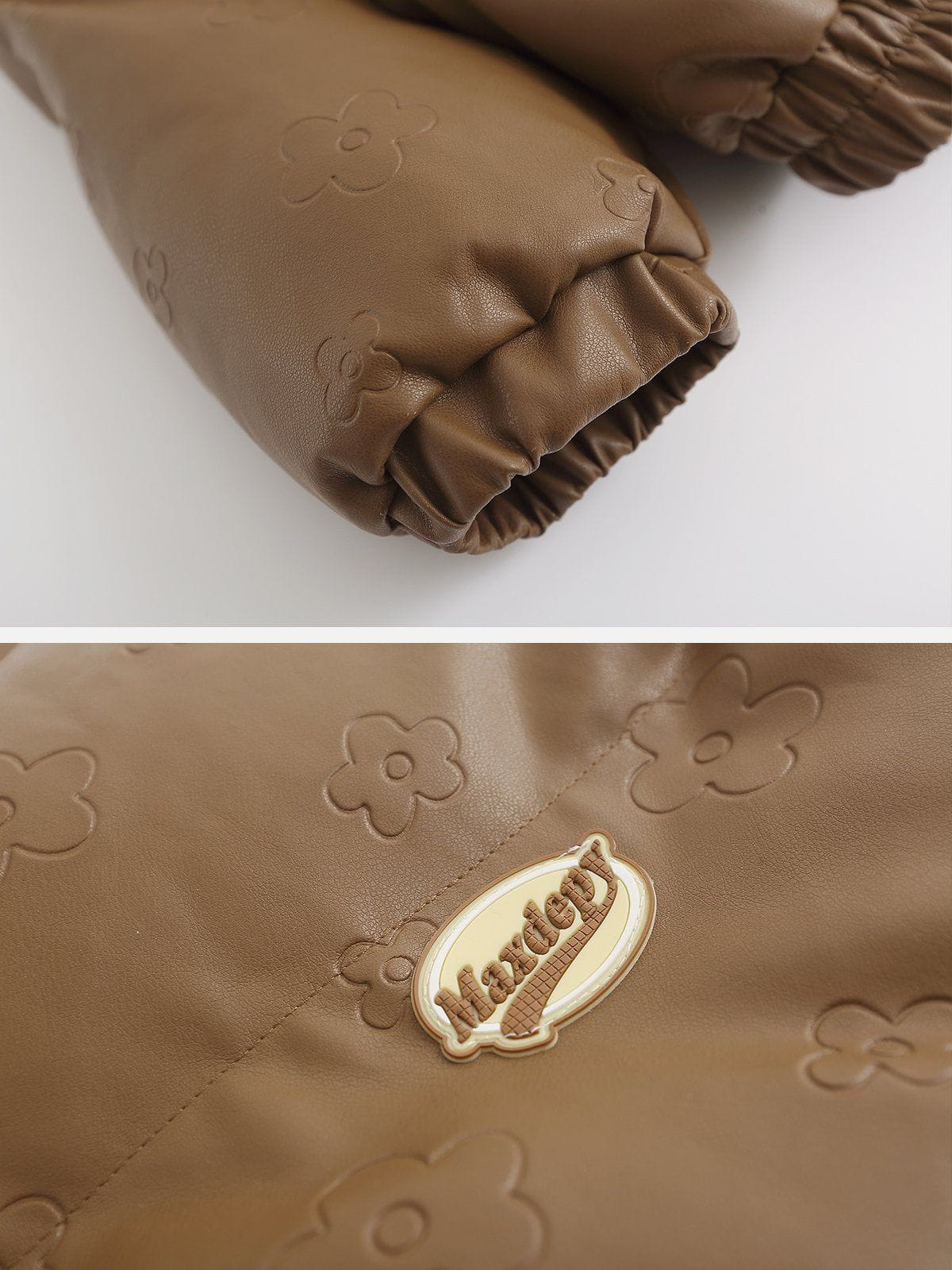 Manteau d'hiver en relief de fleurs