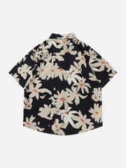 Flowers Print Short Sleeve Shirt