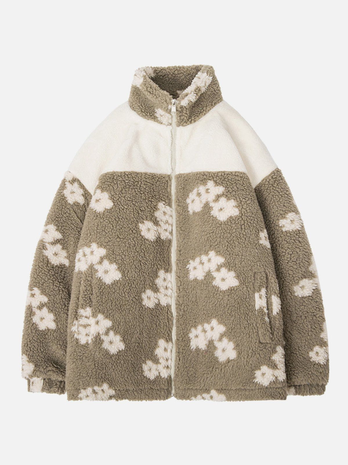 Flowers Sherpa Coat