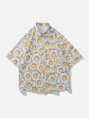 Fried Eggs Element Short Sleeve Shirts