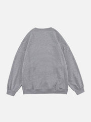 Front Pocket Denim Patchwork Sweatshirt