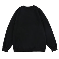 Front Pocket Denim Patchwork Sweatshirt