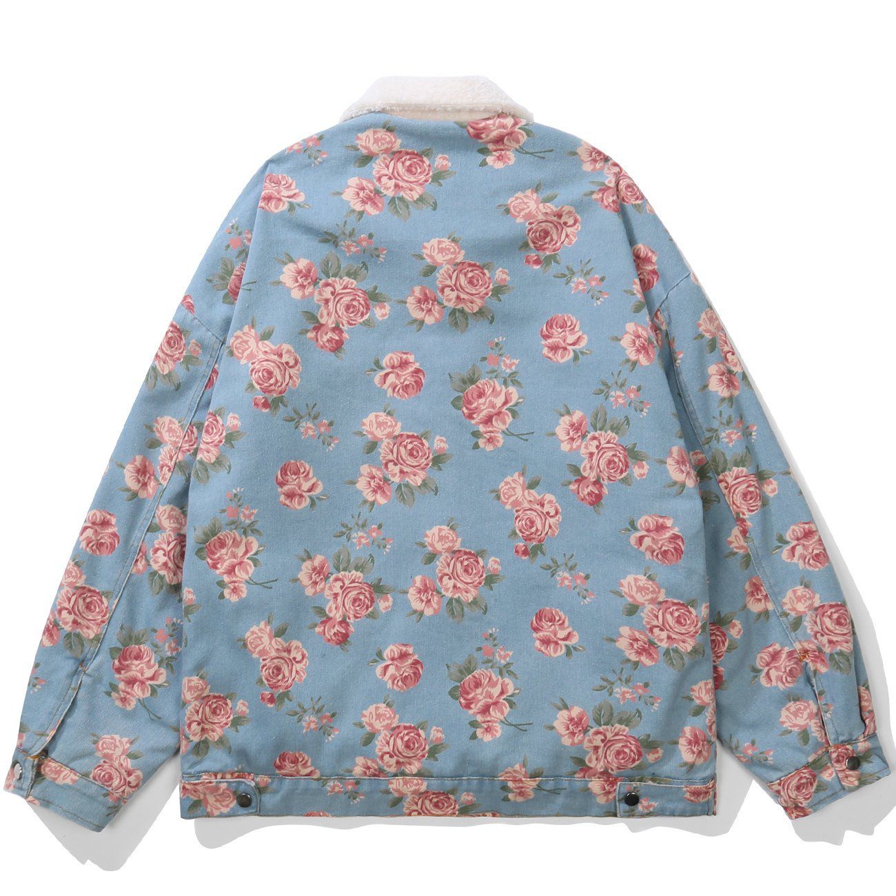 Full Flower Print Winter Coat